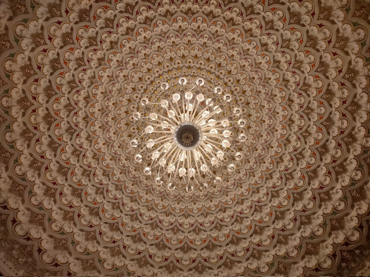 idarthvader12's tweet photo. Ceiling of Swarved Mahamandir in Varanasi https://t.co/ym8zxd13wm