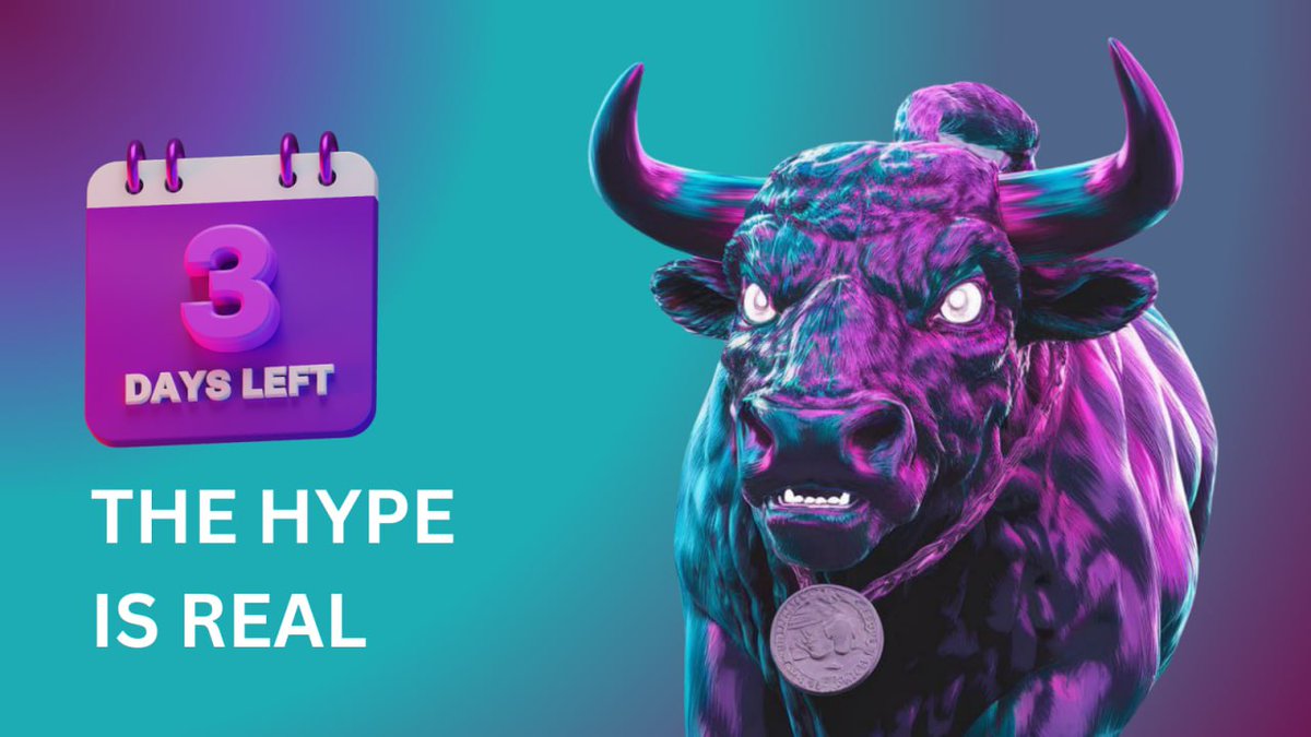 Get Ready and turn on notifications!

 ⏳3Days until we make history with the most Bullish Meme Coin ever!

Are you ready to ride the hype wave with us? 

Don’t just watch – BE PART OF IT! 🚀

 Join the ride now or wish you did later! 
🐂

$Bull 

#Solana  #Bullmarket #memecoin