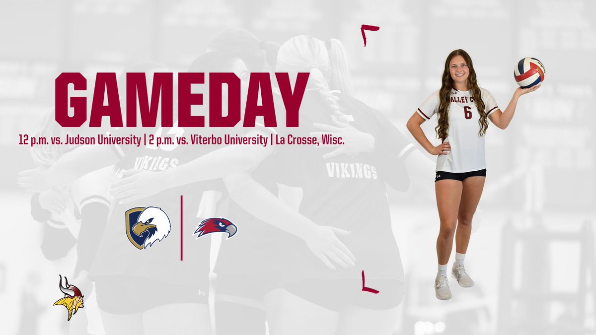 🏐 On the road again for VCSU Volleyball! 🏐

VCSU Volleyball takes on Judson University at noon and Viterbo University at 2 p.m. in La Crosse, Wisconsin! #GoVikings
📺 Watch: bit.ly/3MyYvqf
📊 Gm 1: bit.ly/3APyAIh
📊 Gm 2: bit.ly/3yXm9cZ