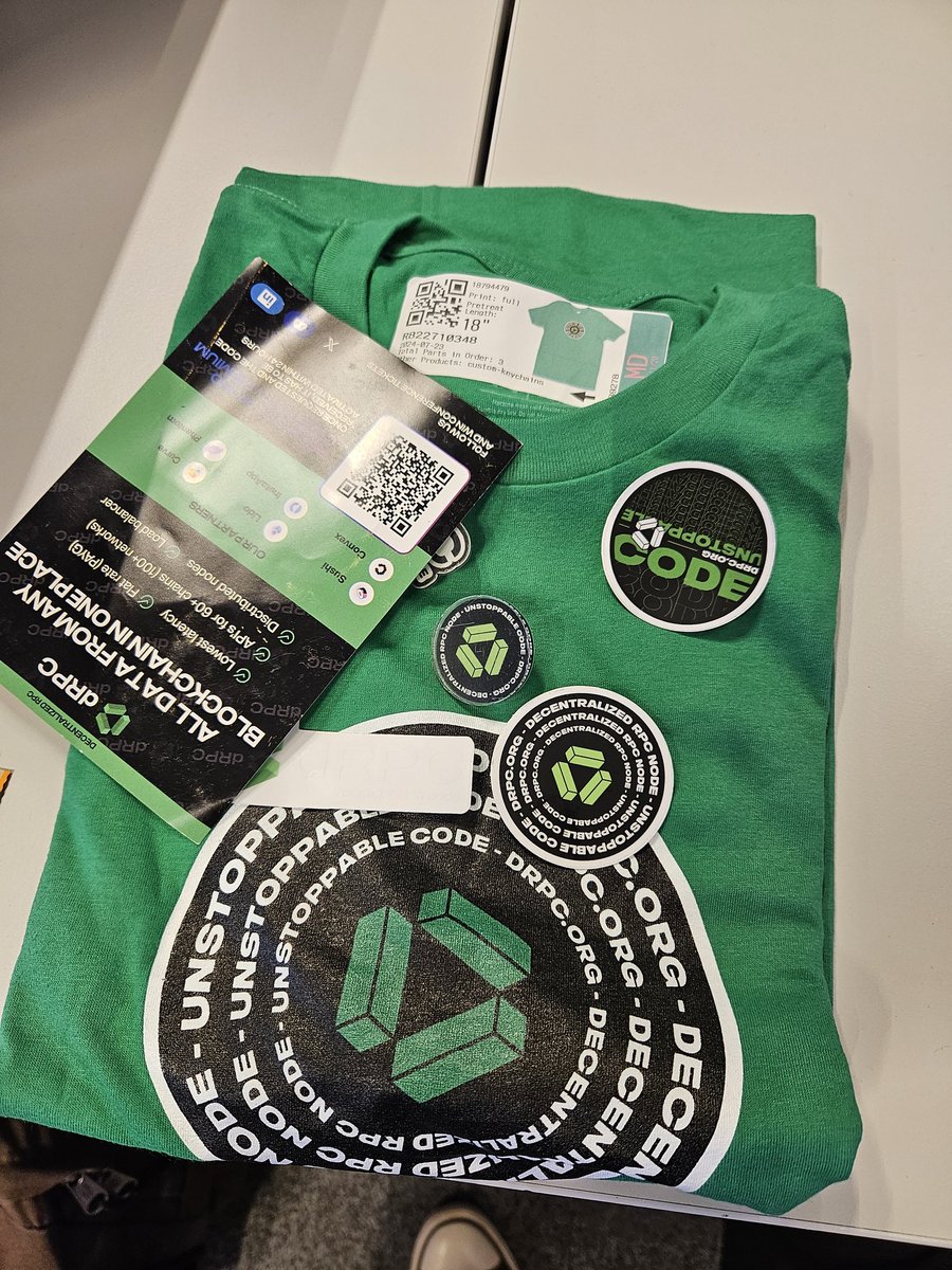 TBlackicon's tweet image. Thanks to @armsves #drpc @drpcorg for the merch!