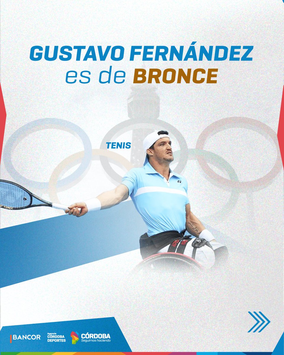 🎾¡ <a href="/gustifernandez4/">Gusti Fernandez</a> consiguió el bronce en Paris!

🇦🇷El tenista cordobés venció al español, Martín de la Puente, 🇪🇸 6-1 y 6-2 y se quedó por primera vez en su historia con un podio en los #JuegosParalímpicos.

🐺Gustavo Fernandéz es de bronce en #París2024. 
#OrgulloCordobés