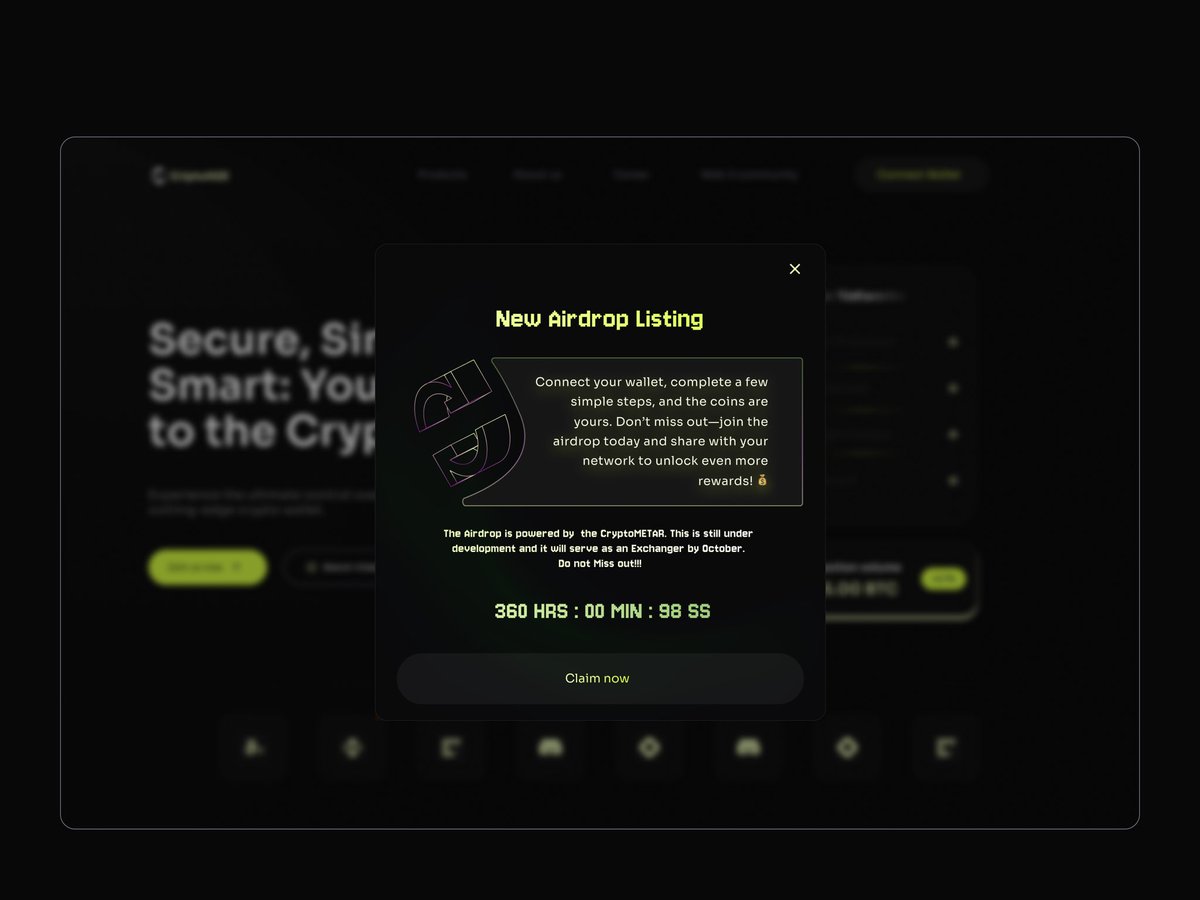ay_plenty's tweet photo. Weekend Exploration on Crypto website I have in my archive showing #Airdrop listing/pop up .
BIP Episode 1 ⚠️
Icon from: https://t.co/kSRMdl425M
#design #web3design #web3website #cryptowebsite #figmatool #isoconsapp #web3designer #landingpagedesign #airdrop #airdropdesign https://t.co/N2EeDV8LDF