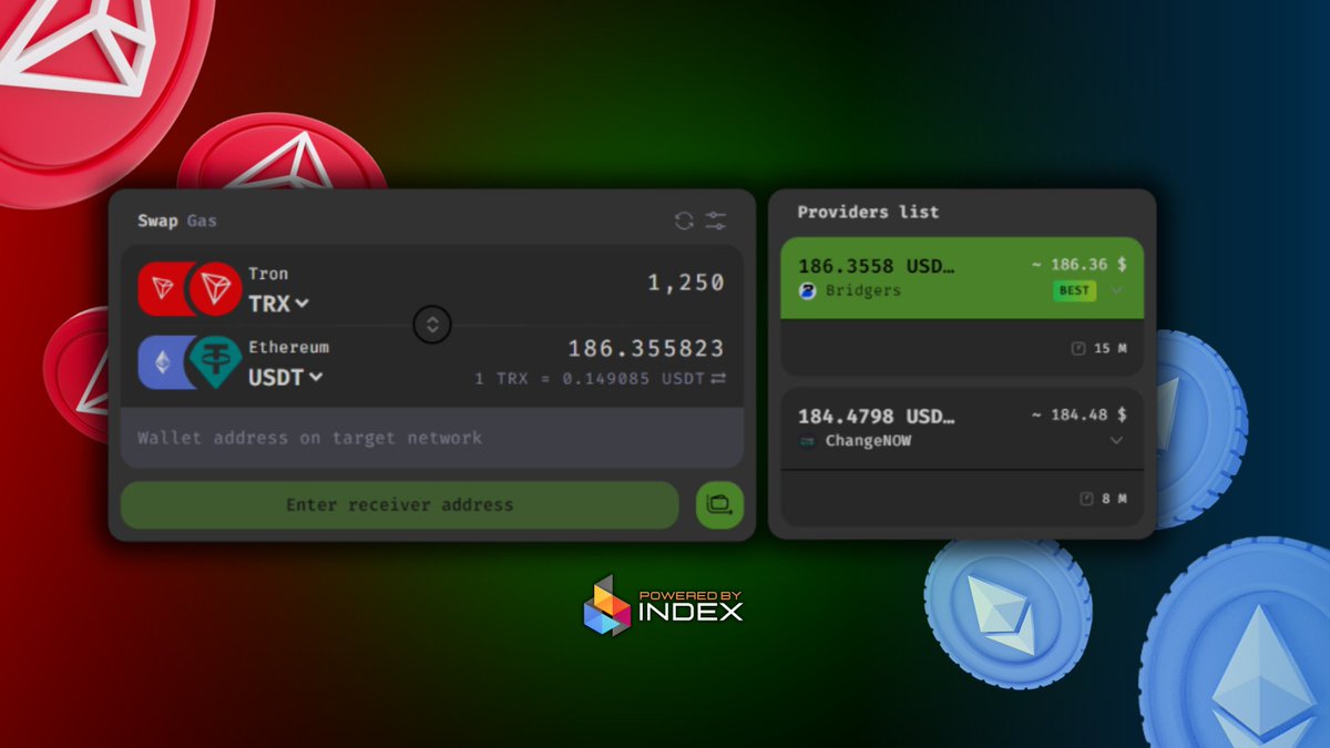 ChainxSwap's tweet photo. 🚨 Hey, #TRON community! We've spotted a surge in exchanges between $TRX and $USDT on #Ethereum! 🔥

You can now seamlessly exchange tokens to @trondao from up to 80 blockchains, with access to 15,000+ assets, from Bitcoin to meme coins! We speed up the process, operating 10x faster than manual bridging and exchanging on DEXs! 🚀💥