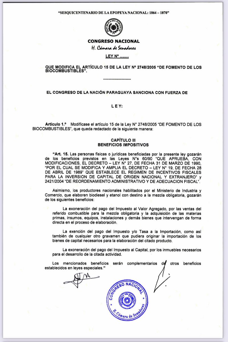 comision_futuro's tweet photo. @CyT_Diputados @DiputadosPy @IPParaguay @germansolinger @Raulben @DipBenjaCantero @DipNacBuzarquis @remesowski @rocio_abed @tvcamarapy @Radiocamarapy @IPUparliament #MesaTecnica 
• “Fomento de los #Biocombustibles”
👉🏼 https://t.co/6YKQSSuCWW
Media sanción a favor de @SenadoresPy https://t.co/2MZoZ1Qt4Q