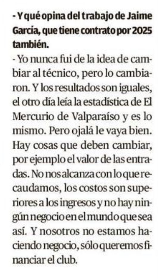ange_escudero's tweet photo. Increíble la entrevista de hoy a Reinaldo Sánchez, accionista mayoritario de SW SADP en El Mercurio. Además de sepultar jugadores, CTs y conformación del plantel (a cargo de sus hijos), estamos a 🤏🏽 de q diga q nos cambiamos al mundo de los e-sports pq los costos son más baratos. https://t.co/z9caVp8aa3