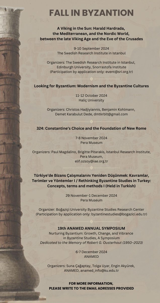 "Fall in Byzantium"

For the events related to Byzantium that will take place in Istanbul from September to December of 2024: