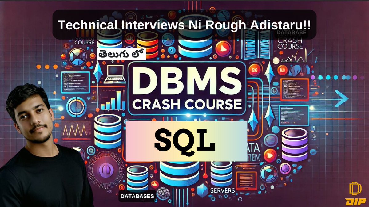 devsinprogress's tweet image. Want to learn SQL in just 20 minutes? ⏰ Check out my latest video for a crash course on all the basics you need to know! Perfect for beginners and interview prep. 💻
youtu.be/i_FsUJTmAAo
#SQL #TechTips #LearnSQL #Programming