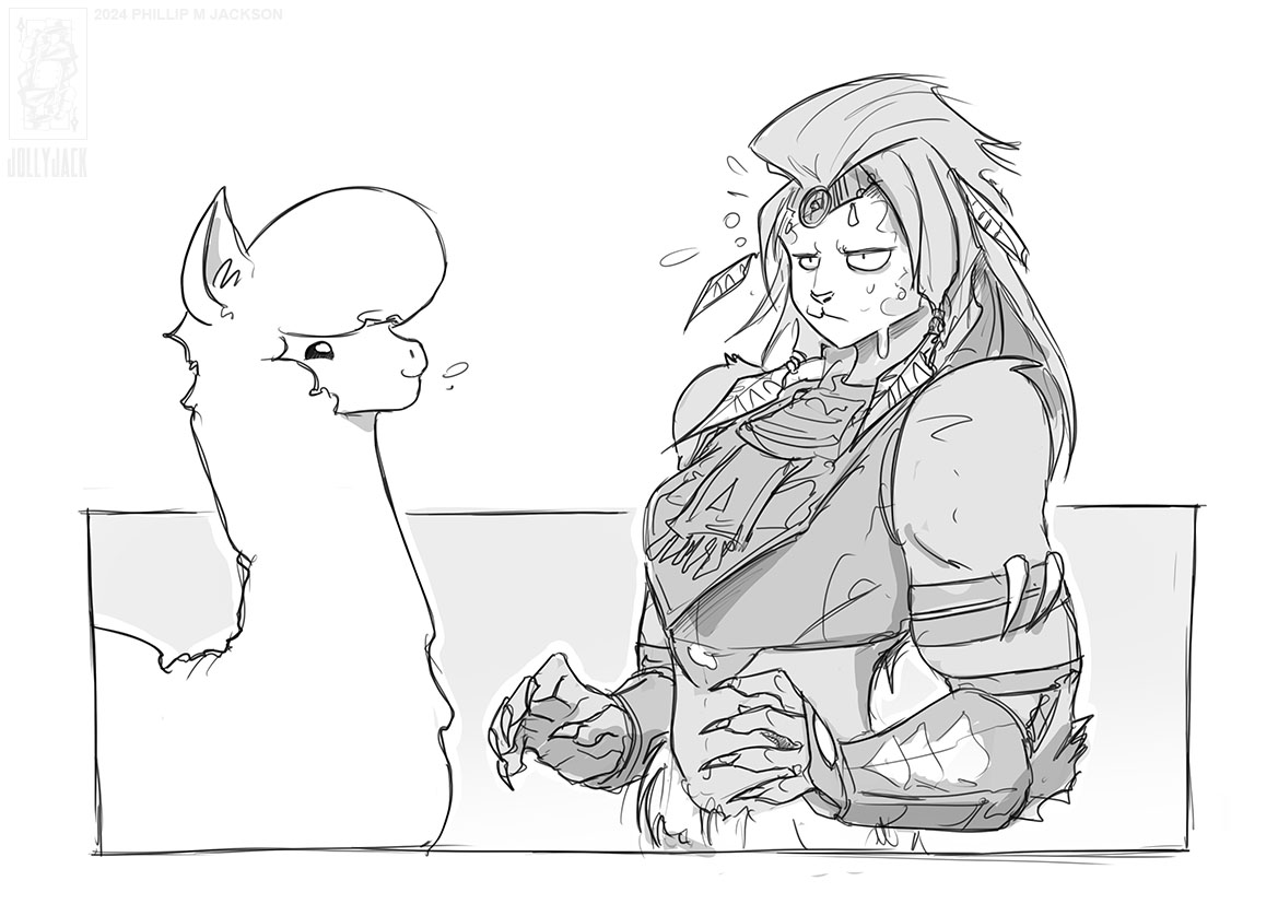 Jolly_Jack's tweet photo. Wuk Lamat (Final Fantasy XIV) vs an alpaca.
Doodle request from my fine patrons - https://t.co/PgSU62Wj1L https://t.co/nvMtqiEgFd