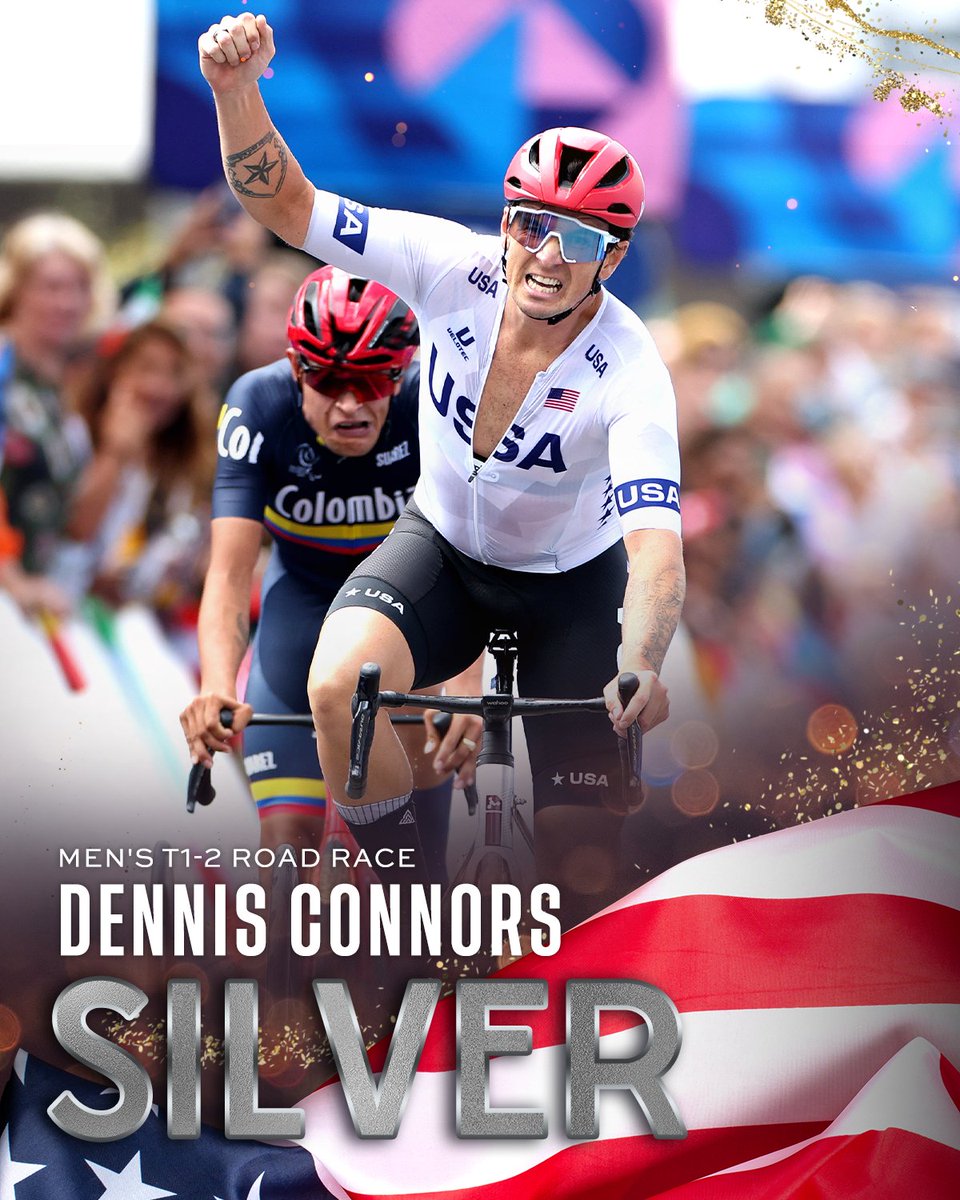 NBCOlympics's tweet photo. U.S. Marine Corps veteran Dennis Connors earns his first Paralympic medal for the United States! 🇺🇸 #ParisParalympics https://t.co/20xdyGaMoz