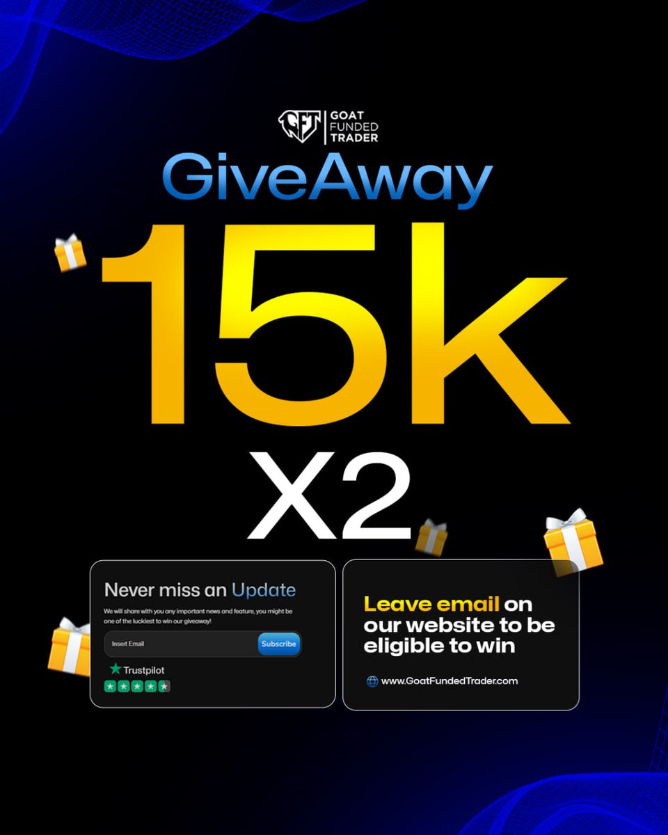 Big Hunter πΉ (@hunter_fx1) on Twitter photo π Giveaway π
<a href="/GoatFunded/">Goat Funded Trader</a> is offering again a 50% discount on your first challenge! If you have never traded with them this is definitely a good time to start! π₯
To enter the giveaway:
Must follow <a href="/EdwardXLreal/">Edward XL | CEO of GoatFundedTrader</a> @goatfunded
<a href="/Hunter_Fx1/">Big Hunter πΉ</a>
Like, retweet and tag 3 friends
Leave π Giveaway π
<a href="/GoatFunded/">Goat Funded Trader</a> is offering again a 50% discount on your first challenge! If you have never traded with them this is definitely a good time to start! π₯
To enter the giveaway:
Must follow <a href="/EdwardXLreal/">Edward XL | CEO of GoatFundedTrader</a> @goatfunded
<a href="/Hunter_Fx1/">Big Hunter πΉ</a>
Like, retweet and tag 3 friends
Leave