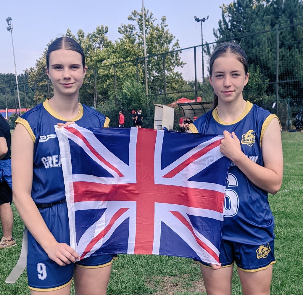 So proud of Molly, Hannah &amp; their U15s <a href="/BafaFlag/">BAFA Flag Football</a>  GB team 🇬🇧🏈. Winning all 5 of their group stage games of <a href="/IFAFMedia/">Int’l Fed of American Football</a> European Championship, finishing 1st in their group. The last game Hannah Captained and Molly was awarded MVP. <a href="/EalingFieldsPE/">EalingFieldsPE</a>  Onto the semi finals tomorrow!