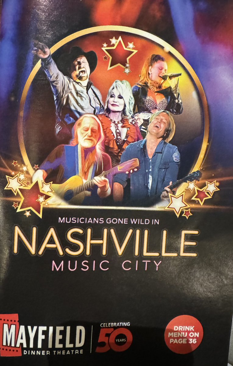 Musicians Gone Wild in Nashville: Music City,  <a href="/MayfieldTheatre/">Mayfield Theatre</a> was a journey thru CFCW’s music library.  A fun night celebrating 50 years of the Mayfield Dinner Theatre. Show runs thru Nov 3rd. mayfieldtheatre.ca/shows/