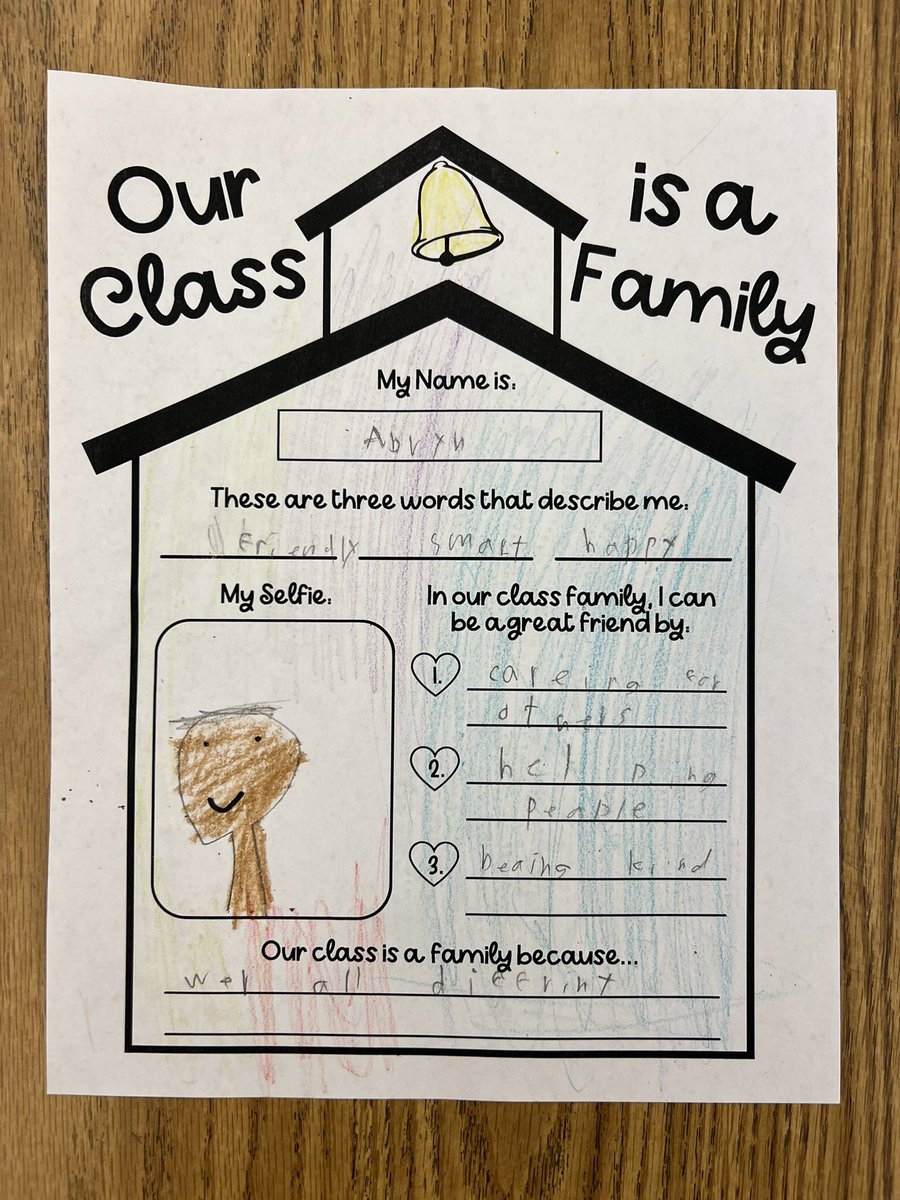 ClassWithMissK's tweet image. I love starting the school year reading Our Class is a Family. After the read aloud, we discussed what makes our class a family and how we can support one another. 🏠🩷
