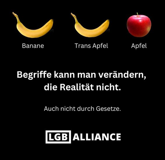 Noch einmal zur Klarstellung: Männer sind keine Frauen. 
Auch dann nicht, wenn du Männer in Transfrauen umbenennst. 
Das ist nur ein Etikettenschwindel.

Und das werde ich hier so lange sagen wie es nötig ist!