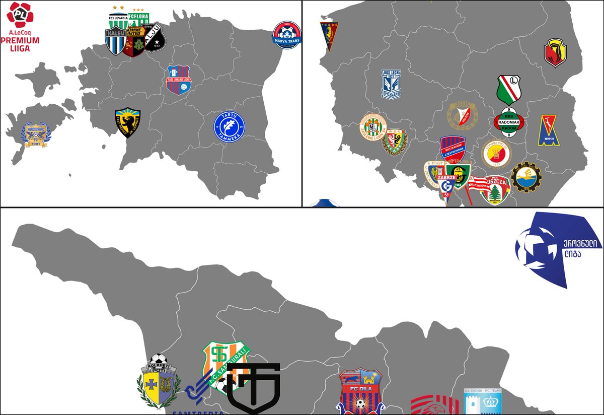 CezaryKawecki's tweet photo. 🗺️ Mapy WSZYSTKICH europejskich lig w sezonie 2024/25. 🌍 (nitka)

Wszystkie 53 mapy można zobaczyć interaktywnie (➡️ https://t.co/0AePKN5Xcd), ale dla tych, którym wygodniej jest je przeglądać tutaj, wrzucam alfabetycznie w formie nitki. 📋

Ponownie - prośba o RT! 😉

/53
