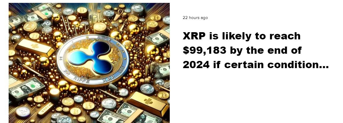 #XRP could potentially reach a value of $99,183 by the end of 2024.