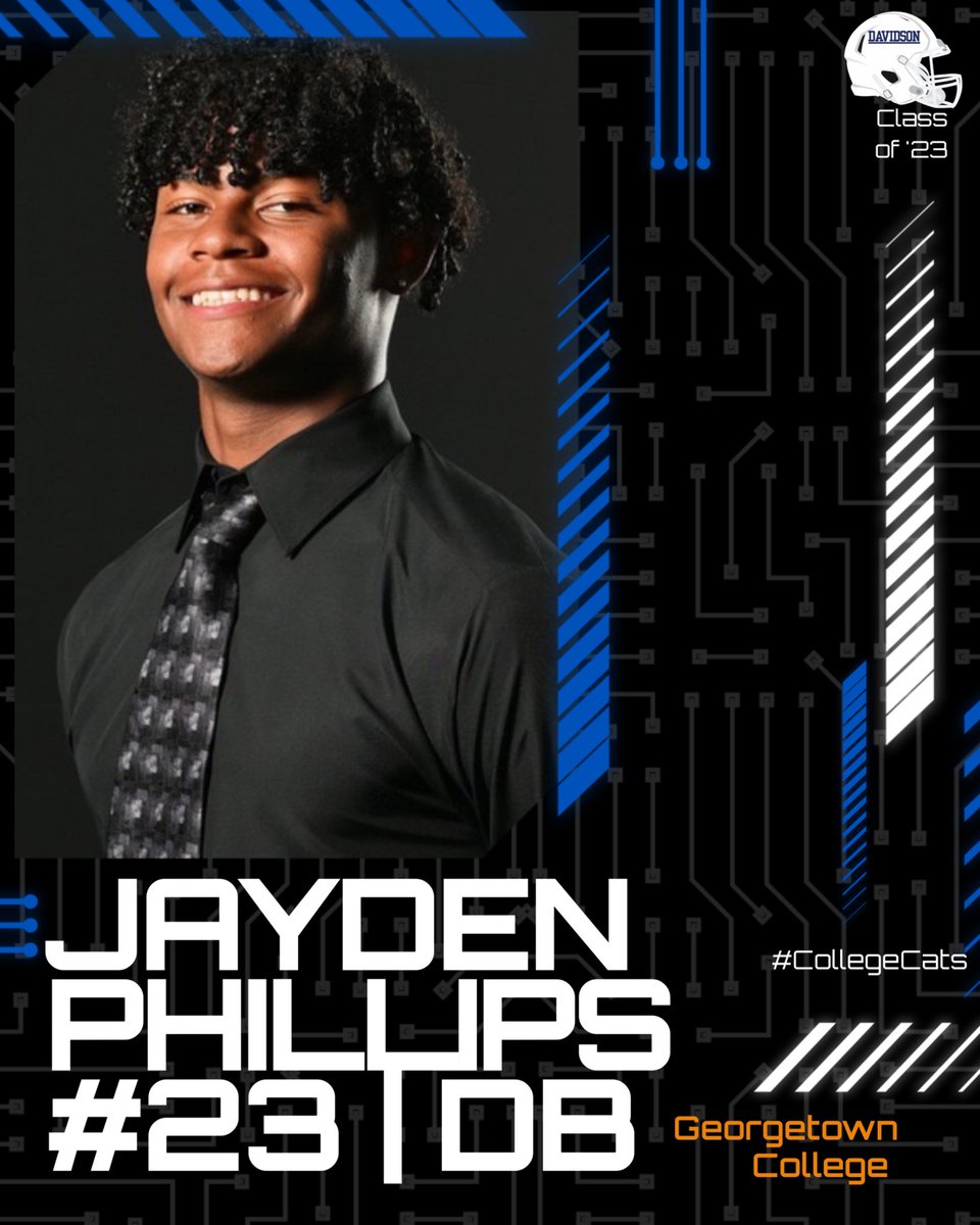 Good luck to alum <a href="/JaydenP54/">Jayden Phillips</a> and <a href="/Gtown_Football/">Georgetown College Football</a> this season!

#CollegeCats | #TigerPride