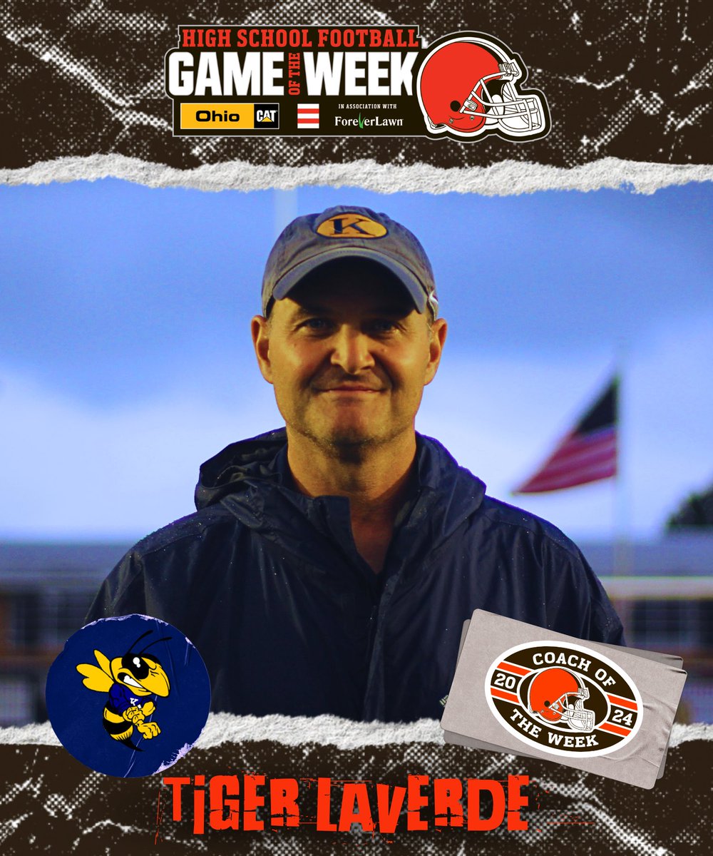 BrownsYouthFB's tweet photo. 2024 Cleveland Browns High School Game of the Week #3🏈 #HSGOTW24 #ThisIsHSFootball

𝐂𝐎𝐀𝐂𝐇 𝐎𝐅 𝐓𝐇𝐄 𝐖𝐄𝐄𝐊 |@kirtlandFB 
𝐆𝐀𝐌𝐄 𝐌𝐕𝐏 | @JakeLaverde https://t.co/2w4tcEAscM