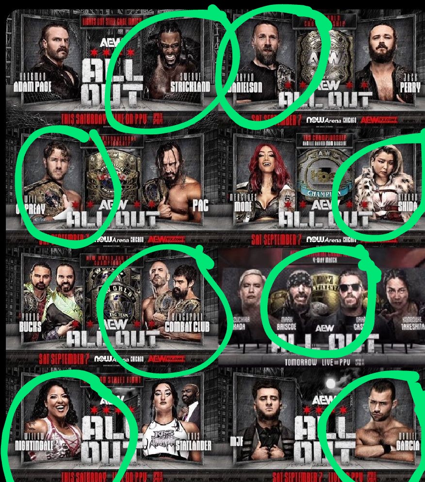 my prediction for <a href="/AEW/">All Elite Wrestling</a> #allout