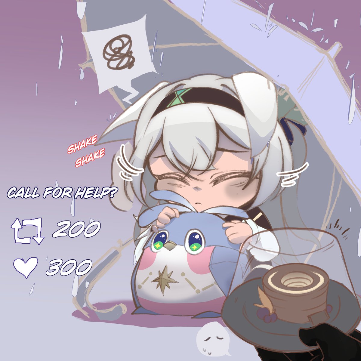 drawat415pm's tweet photo. "You got food for her! But she doesn't want it... It's on discount so it's fine for your wallet but--"

"The rain is getting stronger..."

#robifly https://t.co/C5sjzBxzzs
