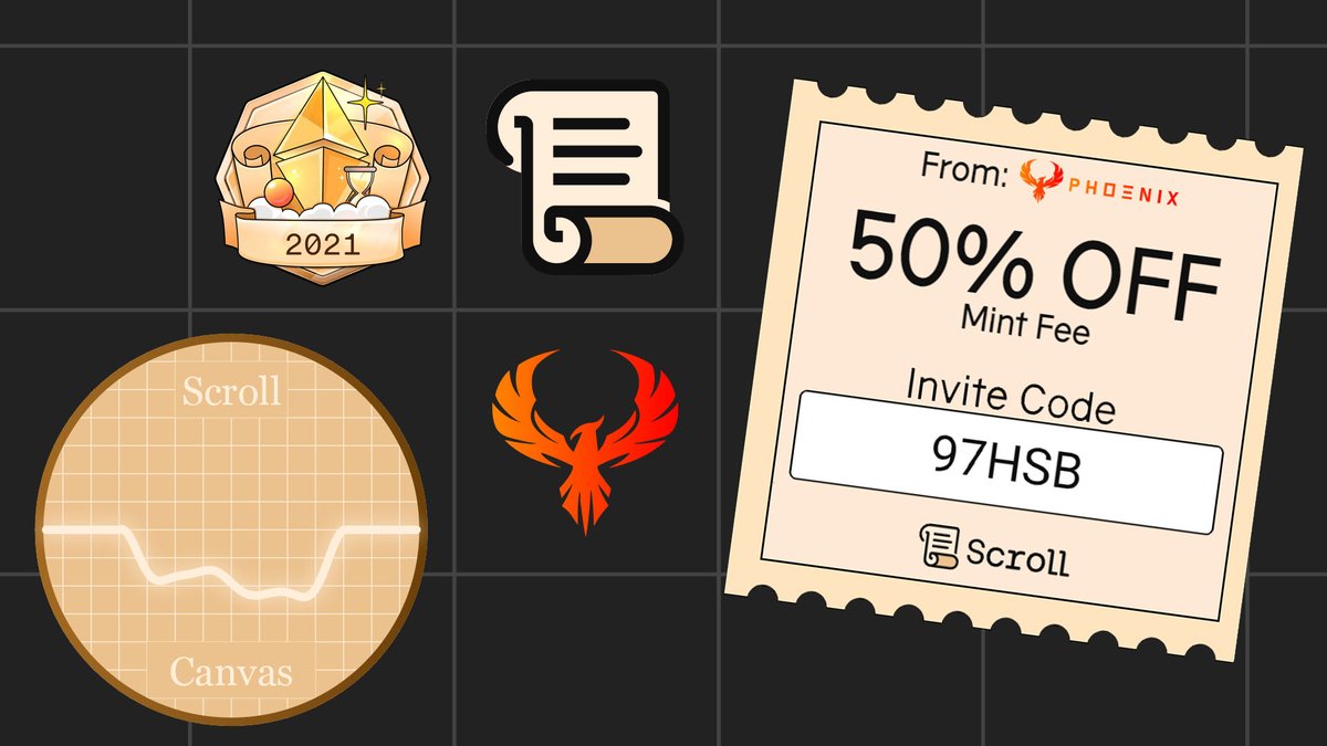 Build your onchain story and create your digital identity with Scroll Canvas📜

Use code 97HSB for 50% off! 🤑
scroll.io/canvas/invite/…

Or start by completing our Scroll Canvas quest 👇
intract.io/quest/66dc8bdc…
🏆