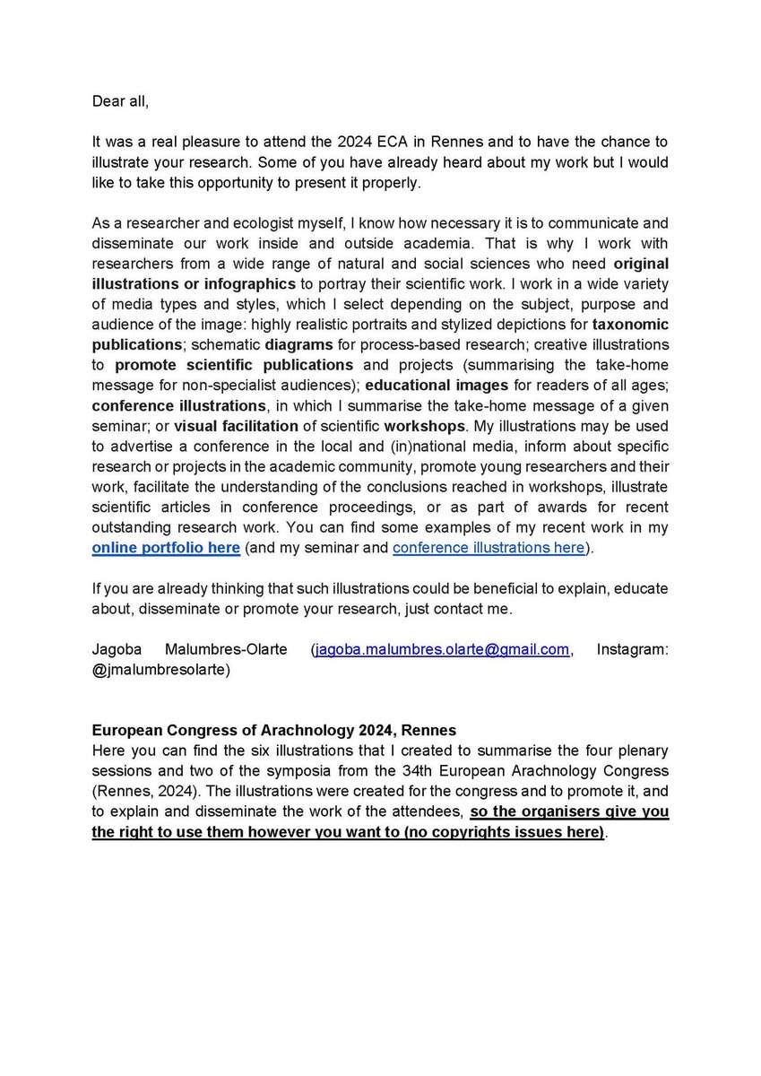 34th ECA - European Congress of Arachnology (2024) tweet media