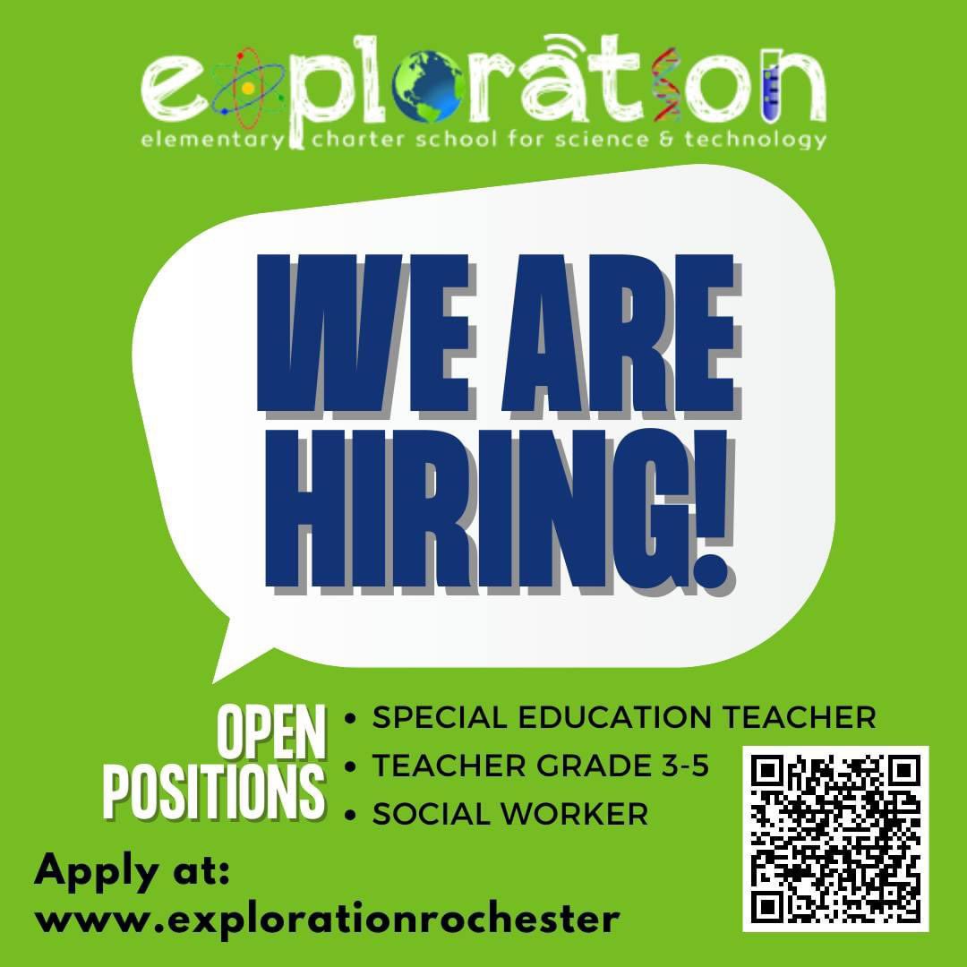 We are hiring! Click the link to apply!