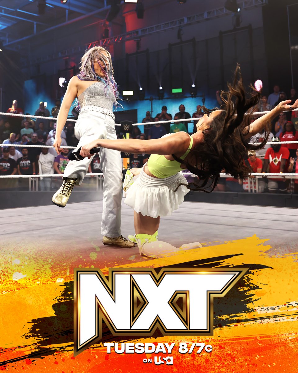 WWENXT's tweet photo. 🚨 🚨 BREAKING NEWS 🚨 🚨
After their confrontation this past week, Giulia will make her NXT in-ring debut when she takes on @ImChelseaGreen THIS TUESDAY on #WWENXT!
📺 8/7c on @USANetwork https://t.co/aQaqGkmqtQ