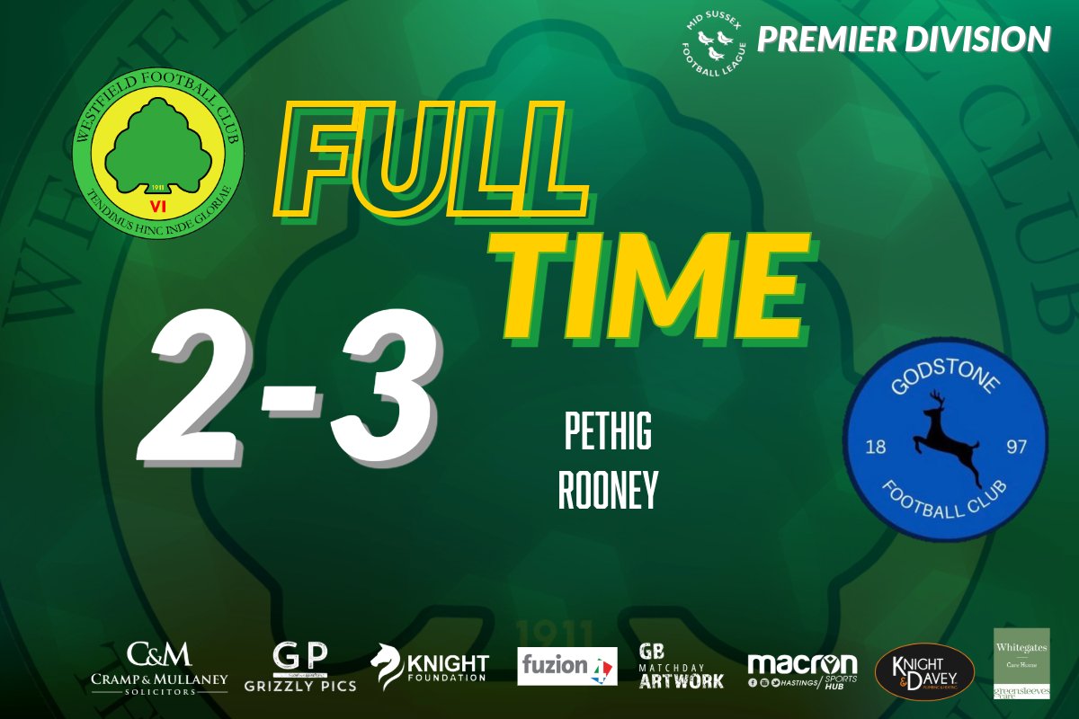 FULL TIME -
 A late goal in the first half seals it and  gives Godstone their first win of the season.

#Westies🌳🌳