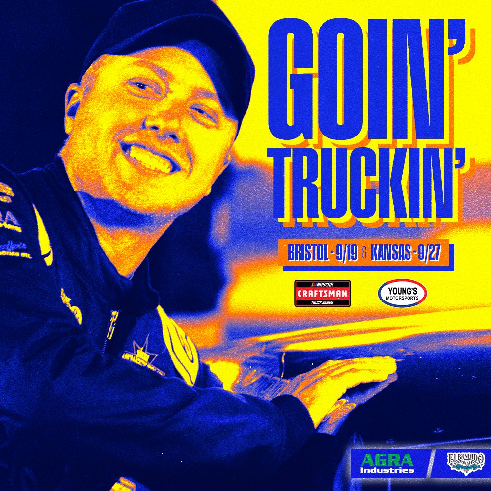Justin Mondeik (@justinmondeik44) on Twitter photo Excited to announce my <a href="/NASCAR_Trucks/">NASCAR CRAFTSMAN Trucks</a> deal with <a href="/youngsmtrsports/">Young's Motorsports</a> starting at Bristol! Huge thanks to Tyler Young for the opportunity, along with Eric Lanz from <a href="/elbandidoyankee/">El Bandido Yankee Tequila</a>, and Ben Bostrom from Agra Industries, and all my partners for supporting my dreams! Excited to announce my <a href="/NASCAR_Trucks/">NASCAR CRAFTSMAN Trucks</a> deal with <a href="/youngsmtrsports/">Young's Motorsports</a> starting at Bristol! Huge thanks to Tyler Young for the opportunity, along with Eric Lanz from <a href="/elbandidoyankee/">El Bandido Yankee Tequila</a>, and Ben Bostrom from Agra Industries, and all my partners for supporting my dreams!