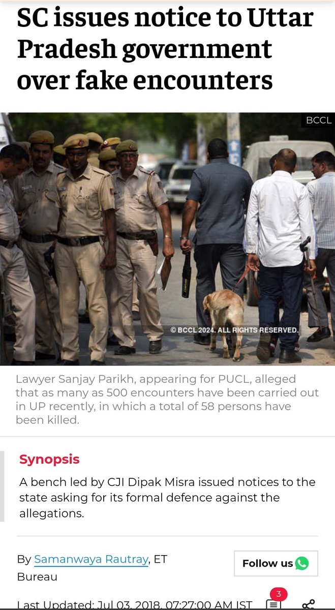 indiasavebharat's tweet image. उत्तर प्रदेश STF के कर्ताधर्ता अमिताभ यश कहते हैं कि पुलिस फेक एनकांउटर नहीं करती है.

पर सुप्रीम कोर्ट उत्तर प्रदेश पुलिस के फेक एनकाउंटर को लेकर नोटिस देती है. 

#यादव_विरोधी_गोदी_मीडिया
#यादव_विरोधी_गोदी_मीडिया

#YadavinDanger