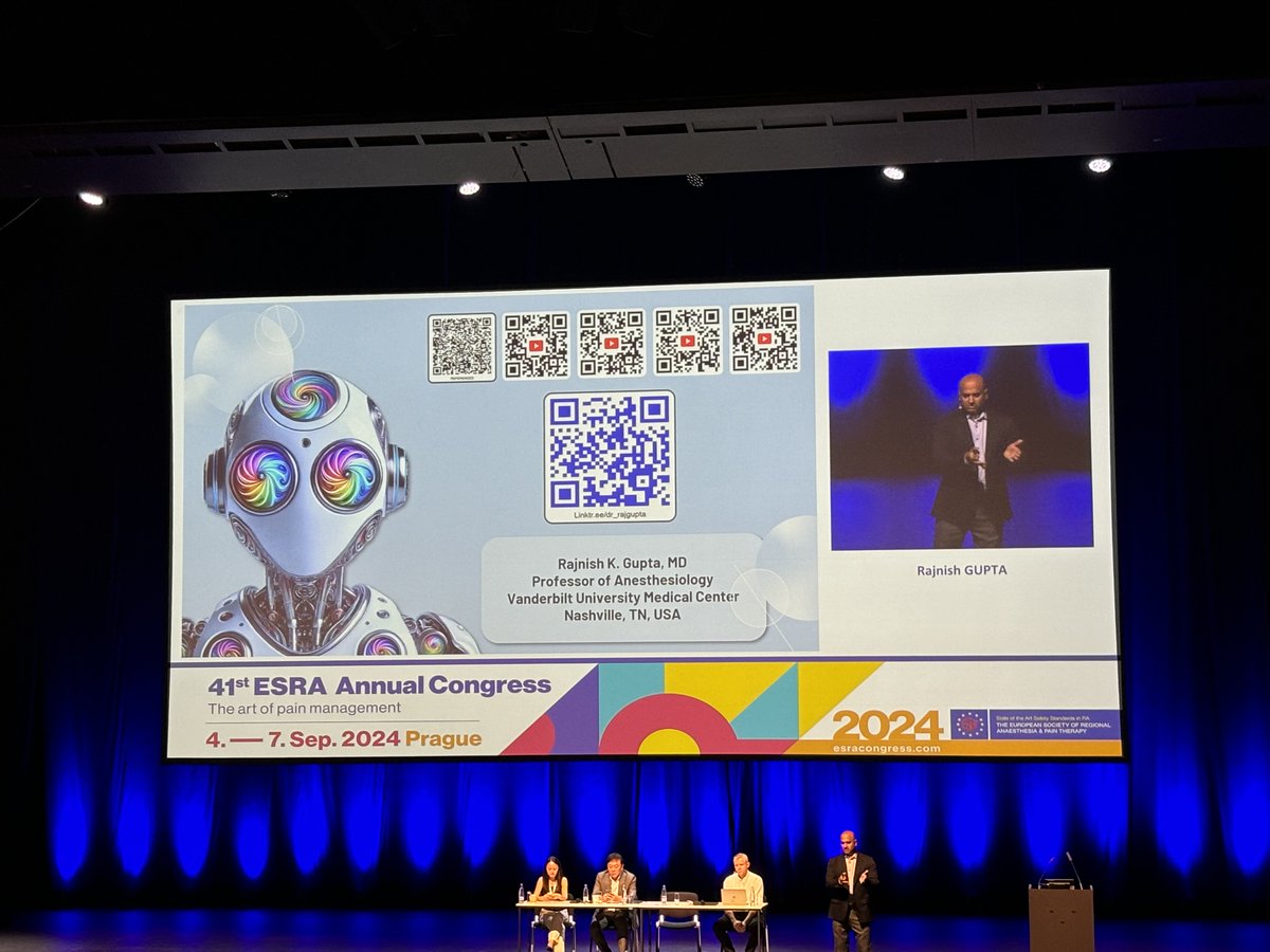Dr. Vishal Uppal MBBS, FRCA 🇨🇦🇮🇳🏴 (@ropivacaine) on Twitter photo #ASRA2024 Incredible panel on #AI in RA chaired by
<a href="/bowness_james/">James Bowness</a>!
<a href="/dr_rajgupta/">Raj Gupta, MD, FASRA</a> brilliantly highlighted the transformative opportunities AI presents in RA, while Alex Sia explored AI's role in shaping the future of healthcare. Xiao Liu shed light on ethics and regulations🤖💉 #ASRA2024 Incredible panel on #AI in RA chaired by
<a href="/bowness_james/">James Bowness</a>!
<a href="/dr_rajgupta/">Raj Gupta, MD, FASRA</a> brilliantly highlighted the transformative opportunities AI presents in RA, while Alex Sia explored AI's role in shaping the future of healthcare. Xiao Liu shed light on ethics and regulations🤖💉