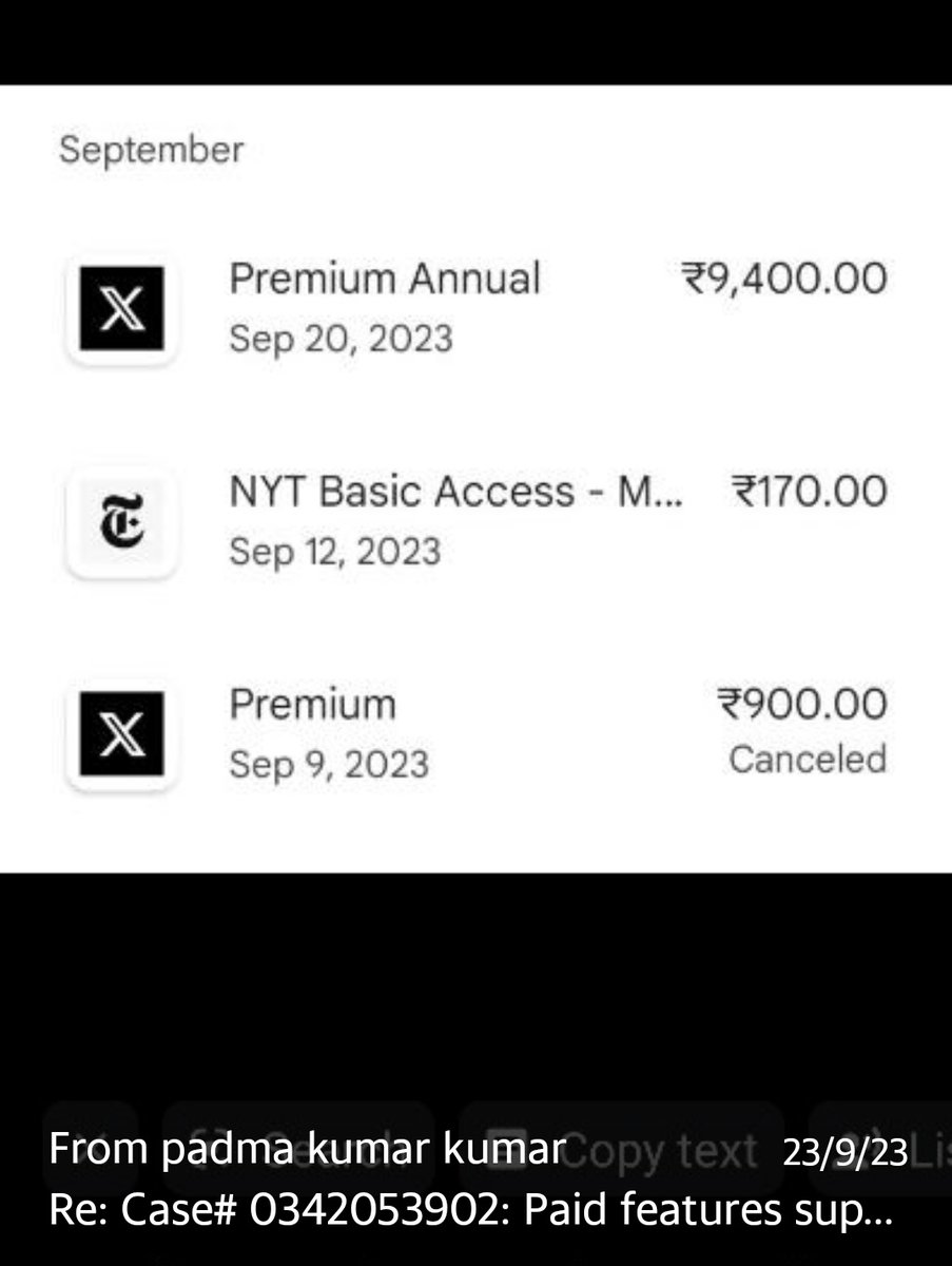 dpkpillay12's tweet image. &quot;@premiumsupport Paid for yearly subscription but didn&apos;t receive premium services! Unhelpful responses &amp;amp; told case is closed. Feels like a scam! Need prompt resolution or will take further action #premiumsupport #scam @elonmusk
