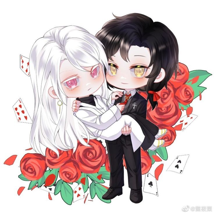 xiaoluyii's tweet photo. The chibi                                       The couple https://t.co/chGLLCJppV