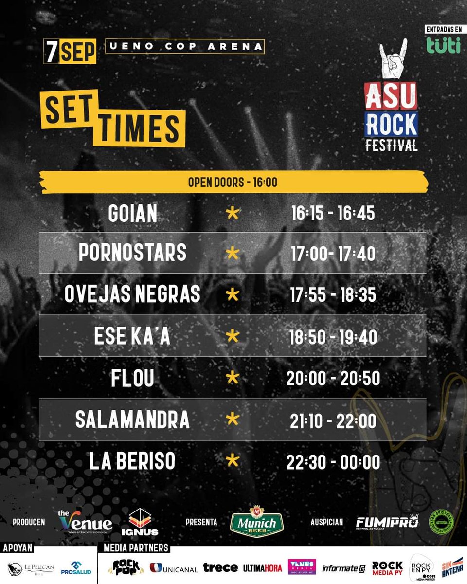 goianrock's tweet photo. Nos vemos esta tardeeee en el Asu Rock Festival. Subimos a las 16 🤘🏻🤘🏻 https://t.co/oeU4NYvWfL