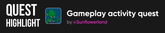 le7el_com's tweet photo. Think rewarding players for their in-game time is merely hype and an old meta? Think again. 👊

Legendary @0xSunflowerLand is integrated with our quest engine, unlocking new ways for players to earn rewards.

🤖+🌻=💸
👉Start earning for your time spent in-game now!  
https://t.co/spfIrsluUW

#LE7EL #SomethingIsBrewing #PlayOwnCreate #CryptoUpdates #L7L