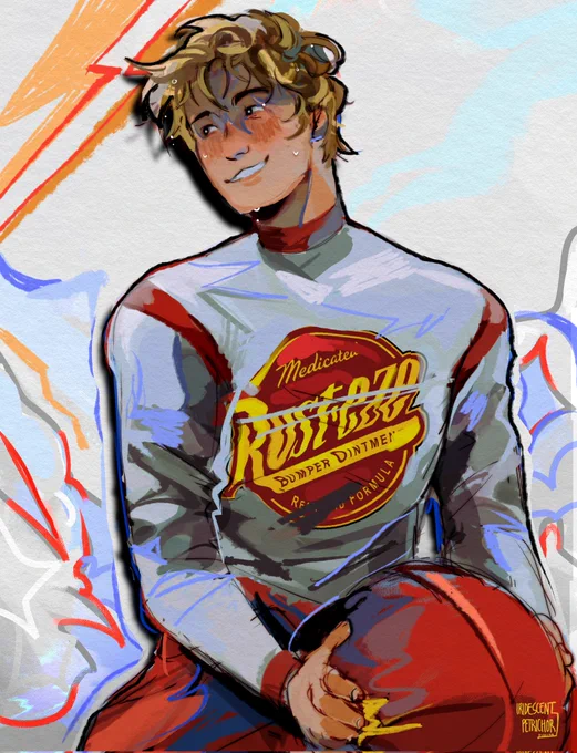 LATE QUICK DRAWING FOR LIGHTNING MCQUEEN DAY!! HAPPY BIRTHDAY LIGHTNING #lmqday #lightningmcqueen #lightningmcqueenfanart #lightningmcqueenhuman #carsfanart 