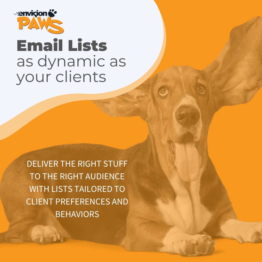 EnvisionPaws's tweet photo. Easily organize and target clients based on specific characteristics like services, preferences, or appointment history. 🎯 Boost engagement, drive bookings, and keep your clients coming back for more with tailored promotions that speak directly to their needs! 🐾🐕 https://t.co/D02ivEHKft