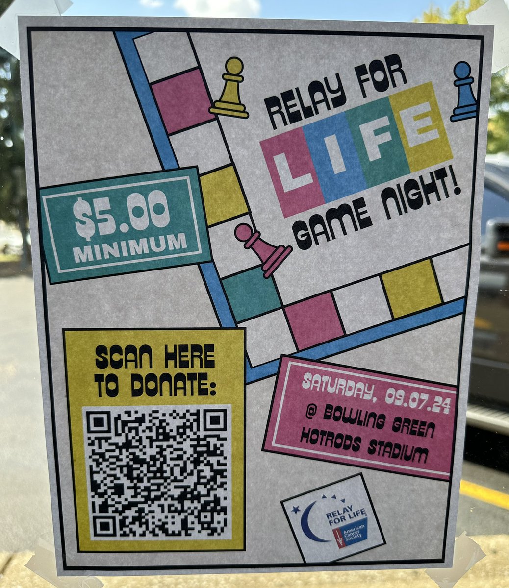 Y’all make sure to come through Relay for Life and enjoy the fantastic weather tonight. We’ll be out there playing games and there’ll be tons of other vendors as well, hope to see you all there!
