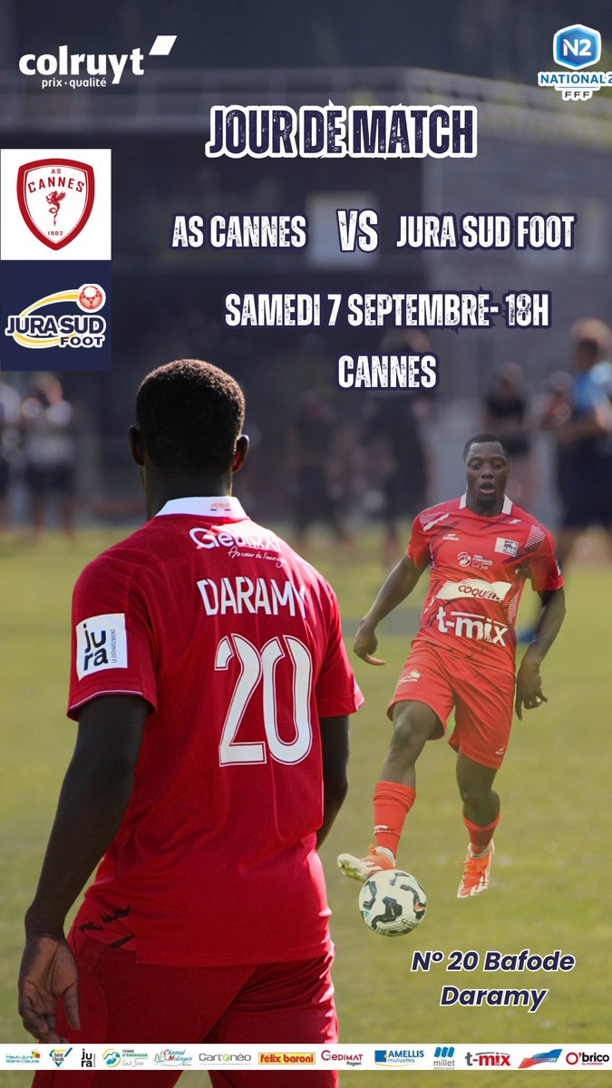 National 2 🔵⚪️ 

⚔️ As Cannes 
📆 7 septembre 
🏟 Cannes 
⌚️ 18h