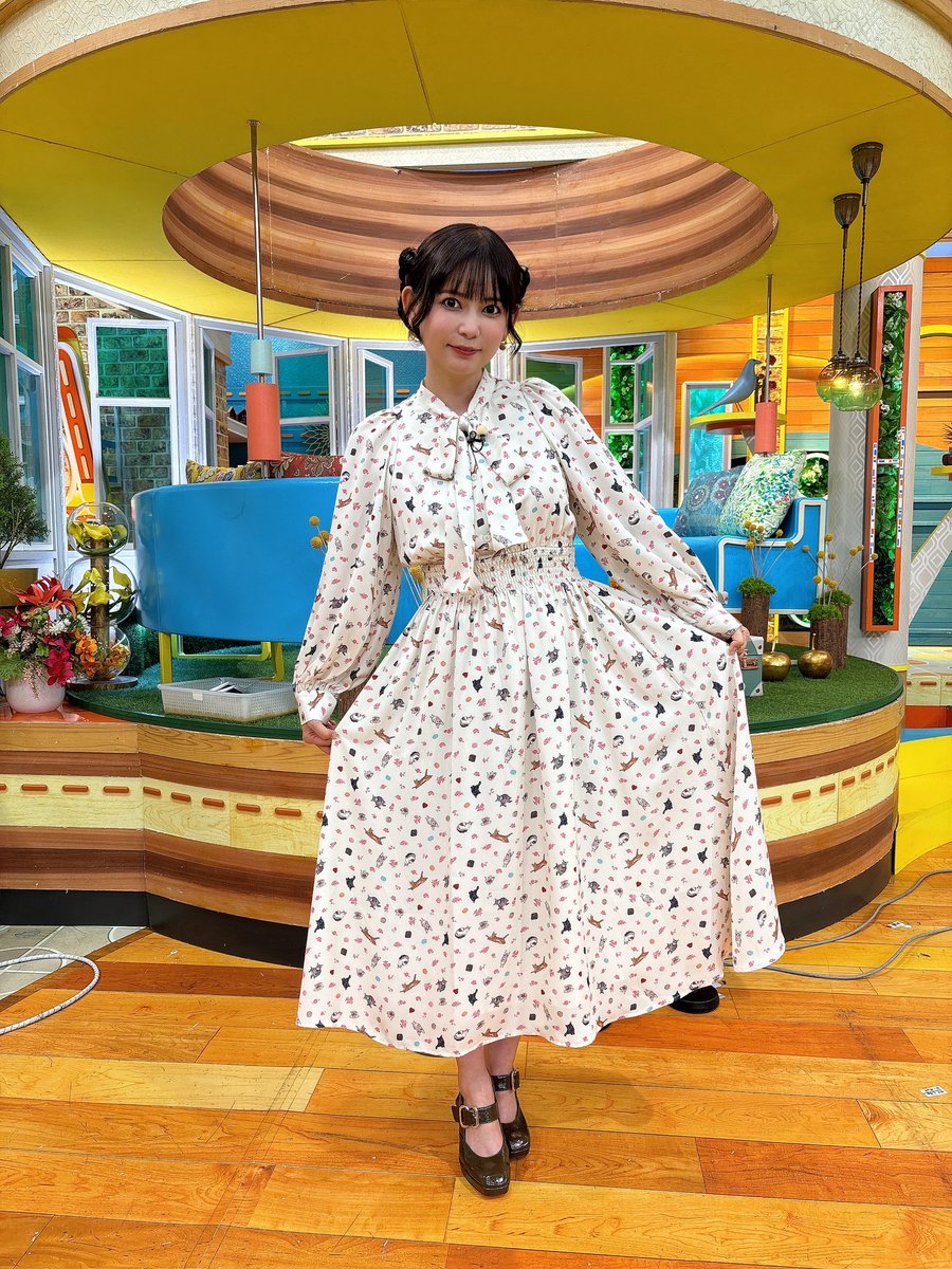 mmts 人気ランキング1位❤️ 猫ボウタイワンピース よくみたら猫が