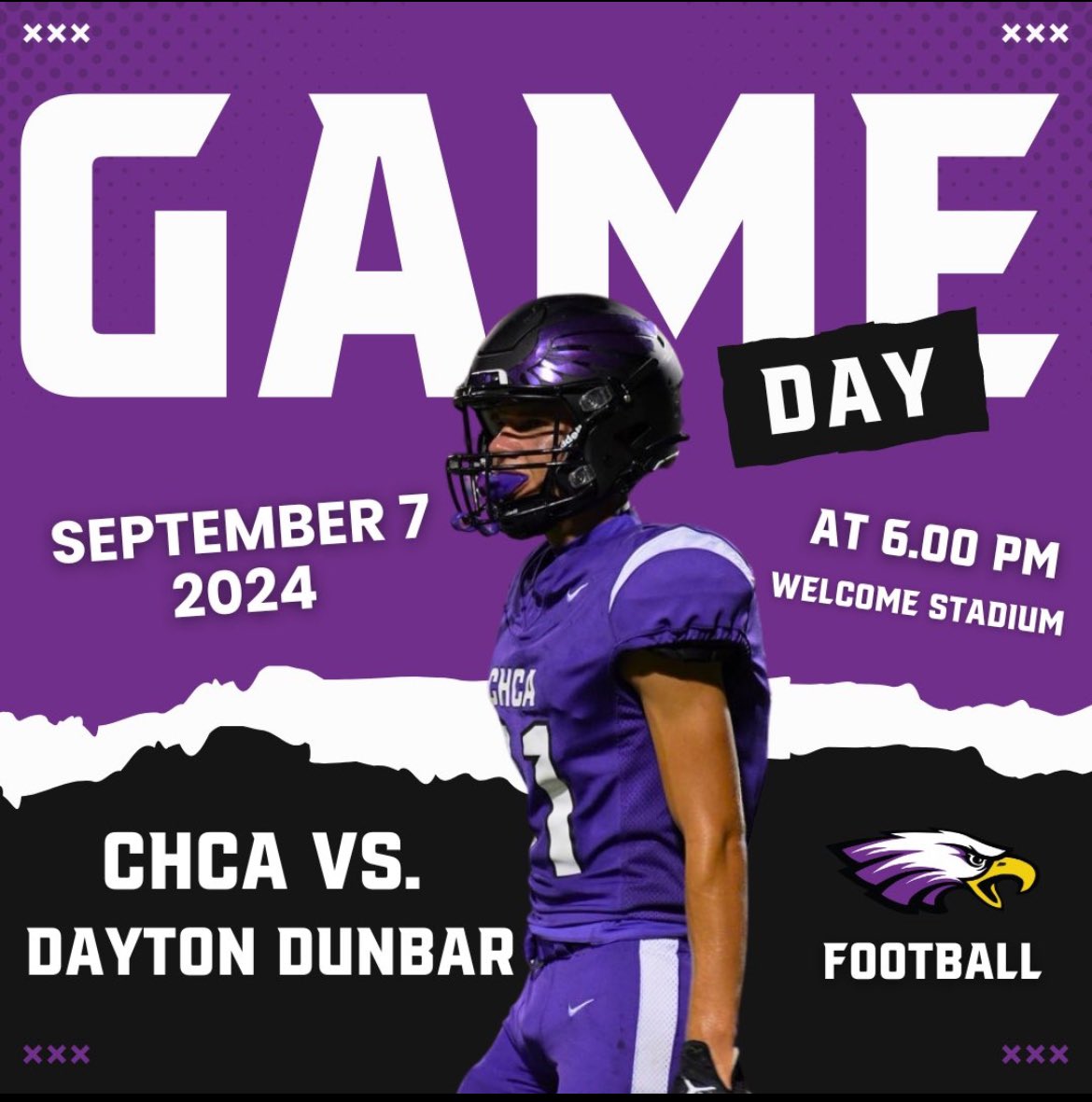 It’s what? IT’S GAME DAY🚨

📍Welcome Stadium 

📻 Broadcast by <a href="/dnick00/">Dean Nicholas</a> and Joey Ashbrook ‘00 webca.st/254120

<a href="/GoCHCA/">CinciHillsChristAcad</a>