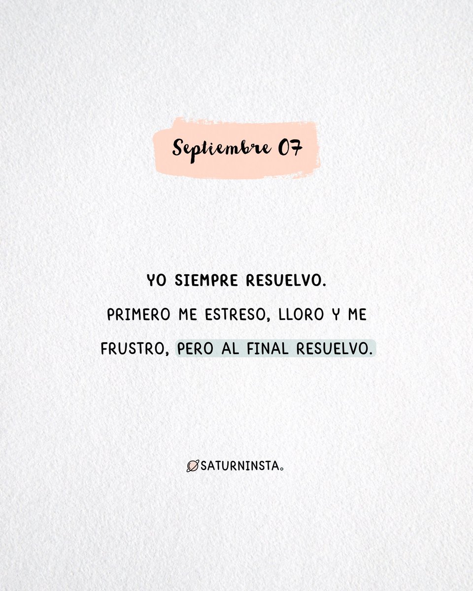 saturninsta's tweet photo. Al final siempre resuelvo. https://t.co/C04yw6NCrc