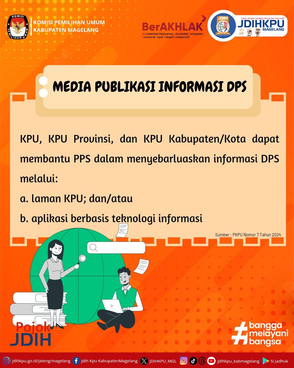 JDIHKPU_MGL's tweet photo. Hai #sobatjdihkpumagelang, #pojokjdih kembali hadir menyapa sobat semuanya di hari ini. Edisi kali ini Mimin akan mengajak sobat semua untuk mengetahui Media Publikasi Berkaitan Dengan Informasi DPS

Yuk langsung kepoin postingan Mimin!!! https://t.co/xx1rQhHuAK