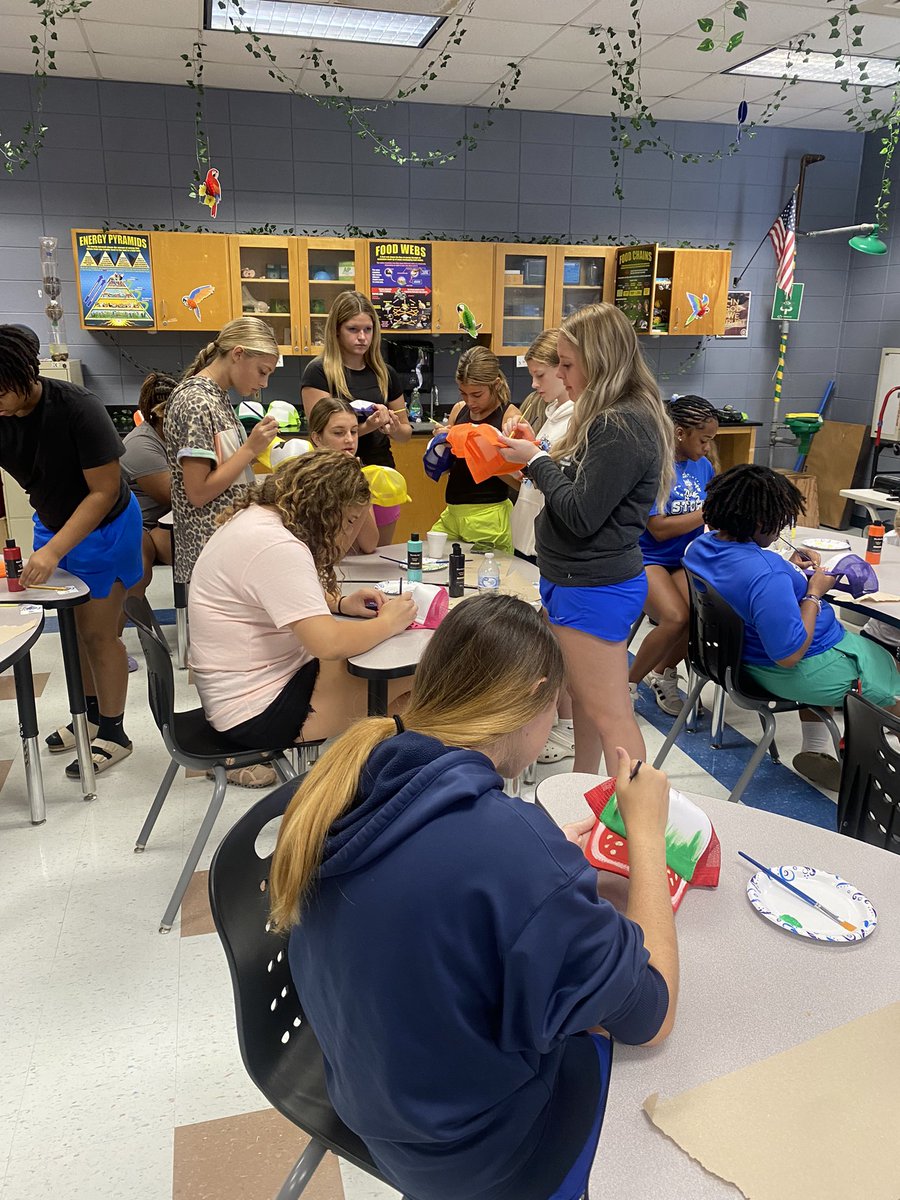 Fun team get together today. Girls tested their artistic side with a paint party. Biscuits from Wendy’s added the fuel this morning.