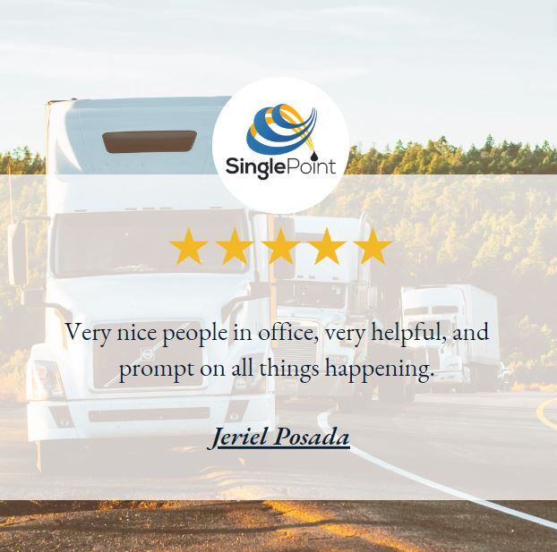 SinglePointCap's tweet image. Hearing from our clients fuels our passion! 🌟 
At Single Point Capital and Single Point Logistics, your satisfaction is our top priority!

#SinglePointCapital #SinglePointLogistics #Factoring #Logistics #TruckingIndustry #ClientFeedback #ThankYou #DrivenByExcellence