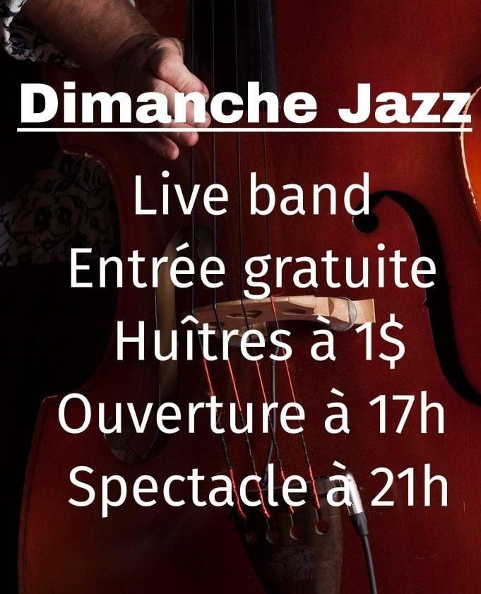 BarBootlegger's tweet image. Soirée jazz à tous les dimanches⁠
⁠
Le dimanche soir tout le monde a besoin pour bien terminer le weekend avec des Cocktails, du Jazz et des huîtres.⁠
⁠
Live band ⁠
Entrée gratuite ⁠
Huîtres à 1$ jusqu’à épuisement ⁠
Ouverture à 17h ⁠
Spectacle à 21h⁠
⁠