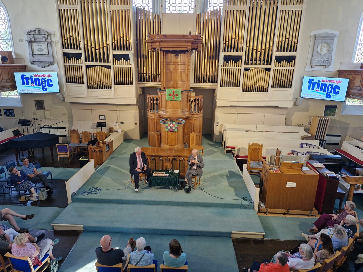 Gerry Hassan (@gerryhassan) on Twitter photo John Curtice in conversation with Adam Boulton at Kirkcudbright Fringe in another sold-out event. John gave his analysis of the 2024 UK election & why a battle between unpopular Tories & Labour produced a Labour parliamentary landslide. HT <a href="/KBTfringe/">KBTfringe</a> John Curtice in conversation with Adam Boulton at Kirkcudbright Fringe in another sold-out event. John gave his analysis of the 2024 UK election & why a battle between unpopular Tories & Labour produced a Labour parliamentary landslide. HT <a href="/KBTfringe/">KBTfringe</a>