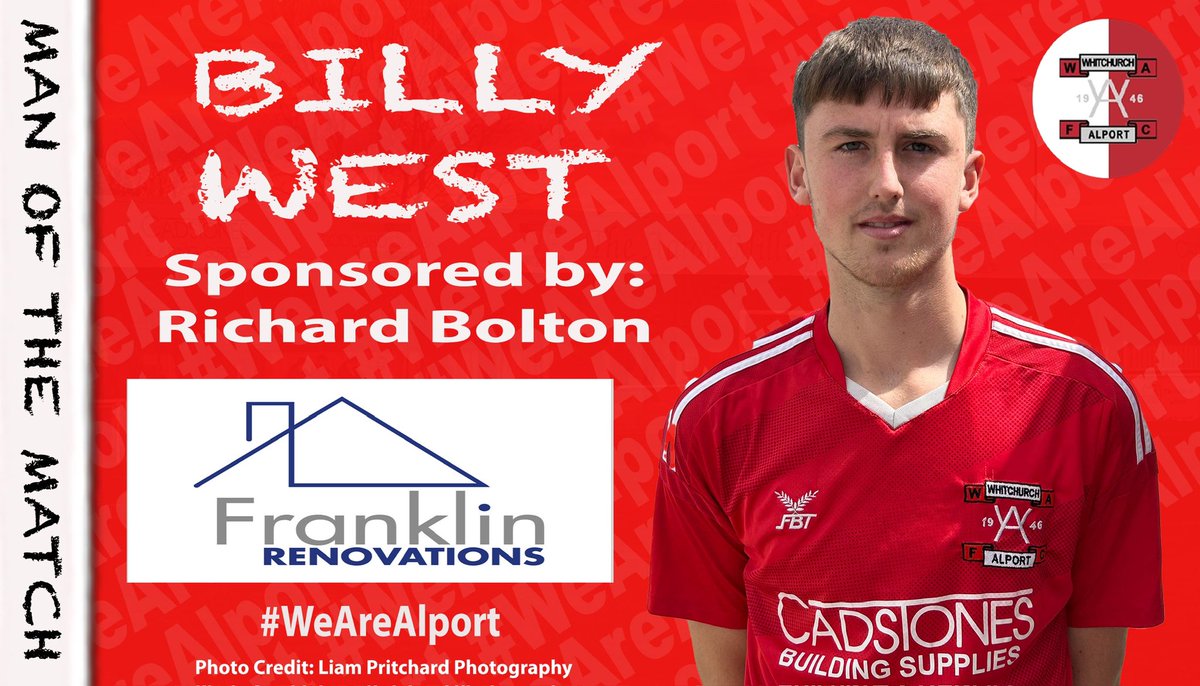 This afternoon’s MOTM 

Billy West

#WeAreAlport🔴⚪️