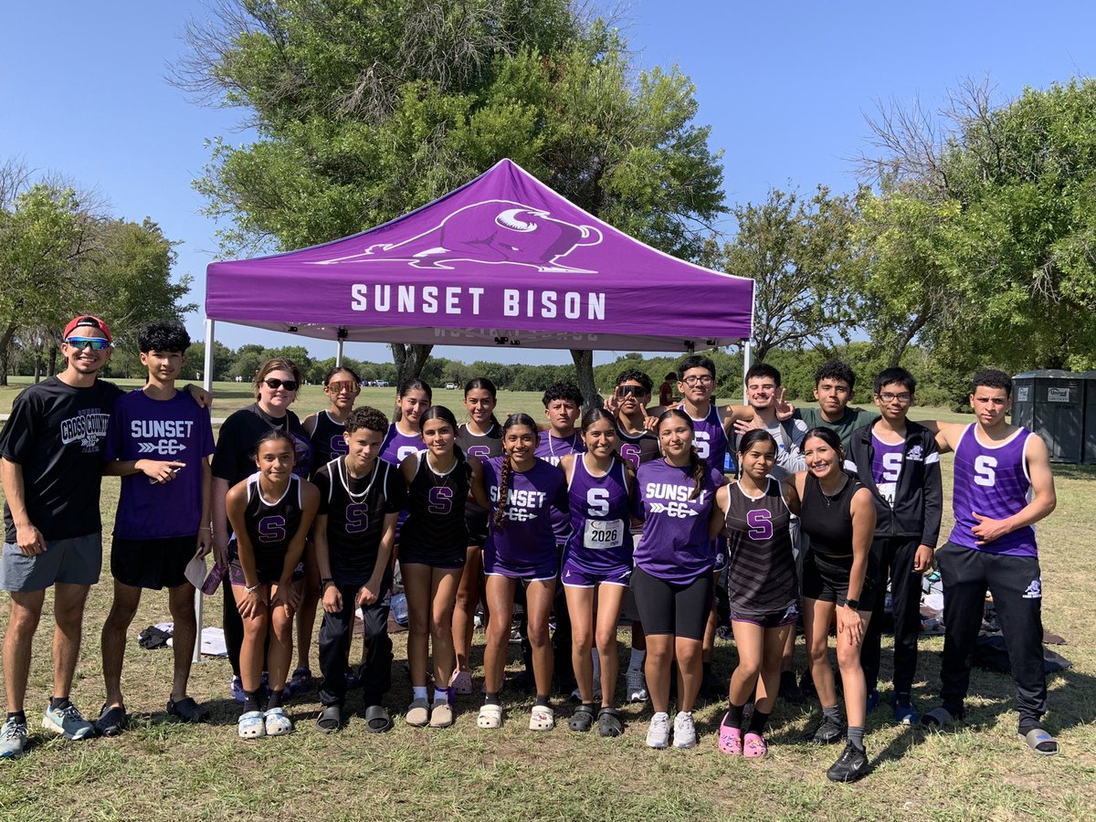 The Bison Cross Country team had a great meet this morning! Keep putting in the work Bison - proud of you! <a href="/Sunset_Bison/">Sunset High School</a> <a href="/SunsetAthletics/">SunsetBisonAthletics</a> <a href="/drmtz01/">Dr. Martinez</a>